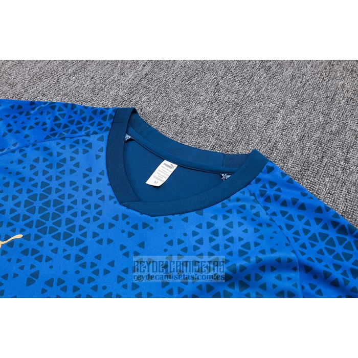 Chandal del Olympique Marsella Manga Corta 2023-2024 Azul - Pantalon Corto